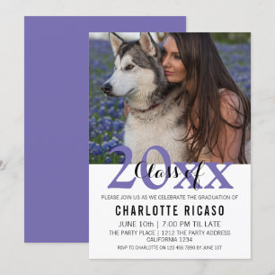 Convites Classe de Graduação de Personalizado Moderno (Roxo