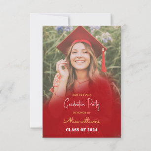 Convites Classe De Graduação Do Red Boho De 2024