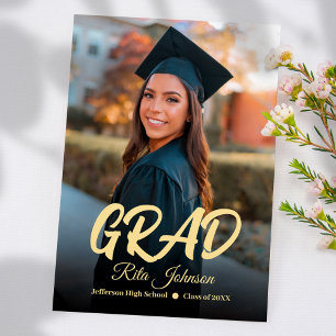 Convites Classe De Graduação Do Segundo grau Dourado Preto 