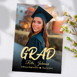 Convites Classe De Graduação Do Segundo grau Dourado Preto