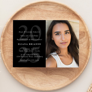 Convites Classe de graduação em fotografia branca e preto s