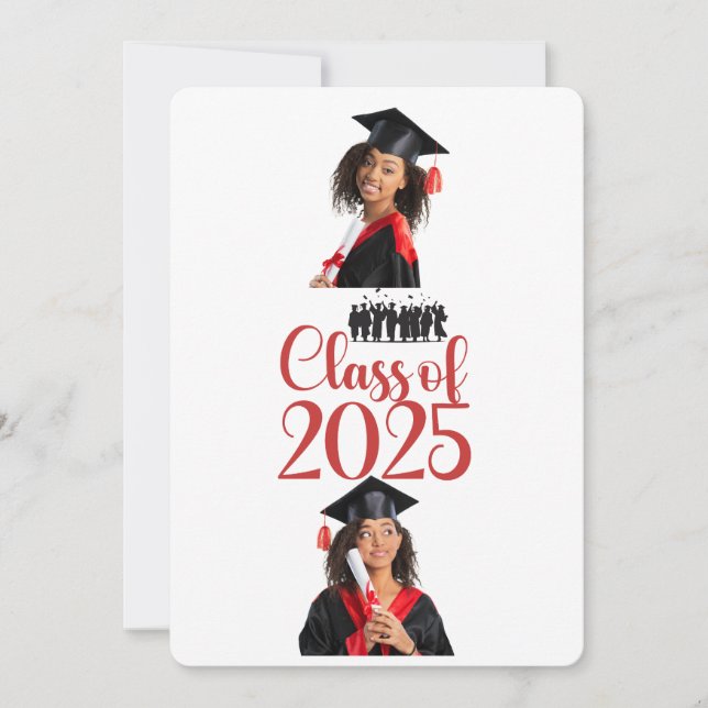 Convites Classe de graduação personalizada de 2025 (Frente)