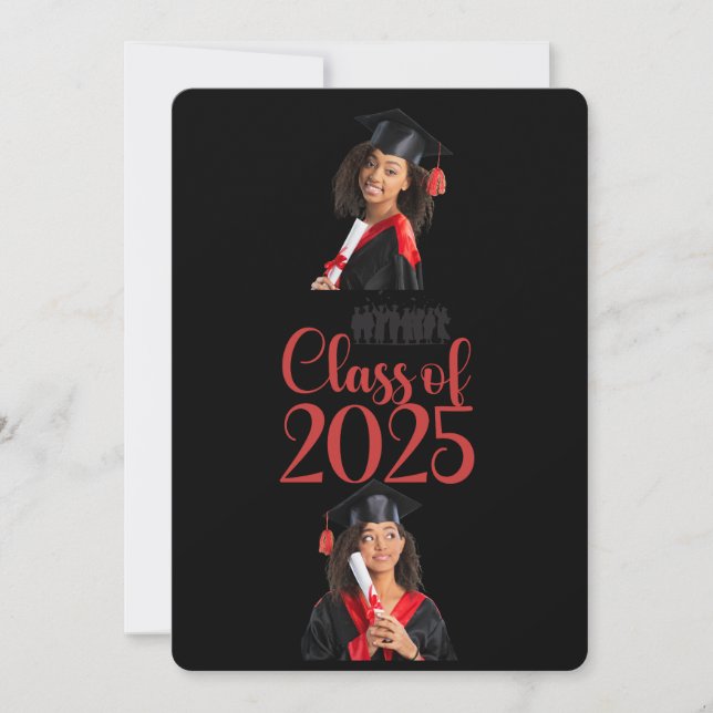 Convites Classe de graduação personalizada de 2025 (Frente)