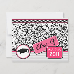 Convites Classe De Graudação De Tinta Preta De 2011