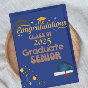Convites Classe de Mais velho Azul de Graduação 2025