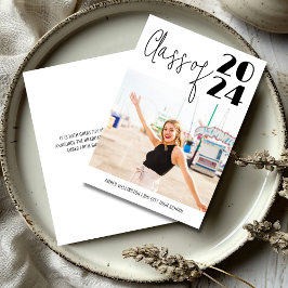 Convites Classe de Script Moderno de Graduação Simples de F