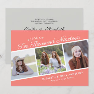 Convites Classe do roteiro de graduação das fotos do cora