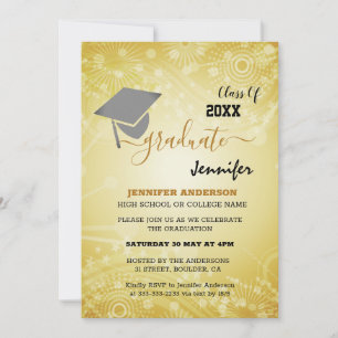 Convites Classe Elegante de 20XX, Foto, Graduação Topper