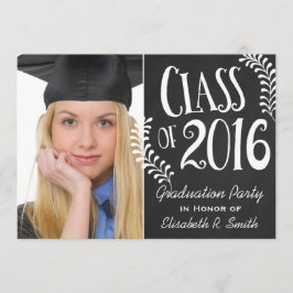 Convites Classe Elegante de Chalkboard de 2016