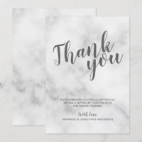 Classe Elegante Mármore Branco Agradecimento de Ca