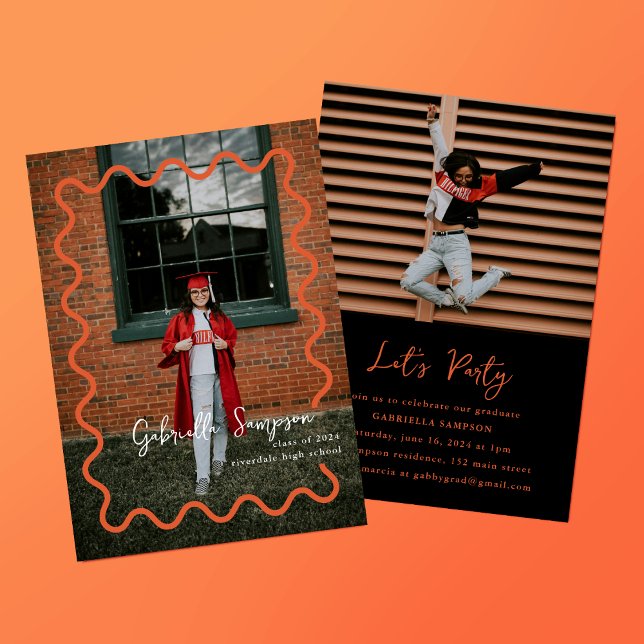 Convites Classe Laranja e Preta do Partido Formando 2025 (Criador carregado)