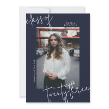 Classe Minimalista Azul Moderna de Graduação 2024