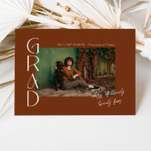 Classe Minimalista Terracotta de Graduação 2024