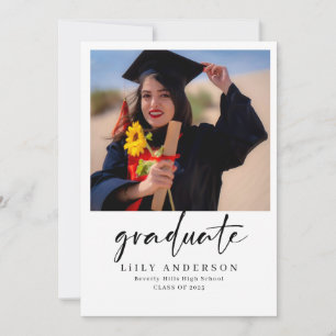 Convites Classe Modern Photo Graduation de 2025