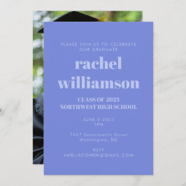 Convites Classe Periwinkle da Festa de formatura fotográfic