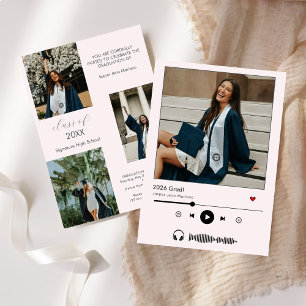 Convites Classe Personalizada de Jogador de Música de gradu