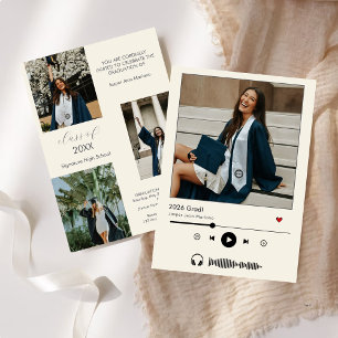 Convites Classe Personalizada de Jogador de Música de gradu