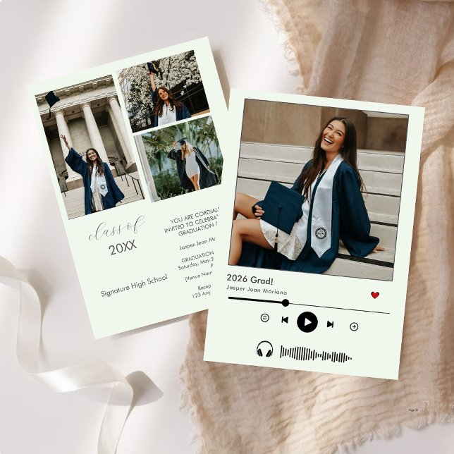 Convites Classe Personalizada de Jogador de Música de gradu (Criador carregado)