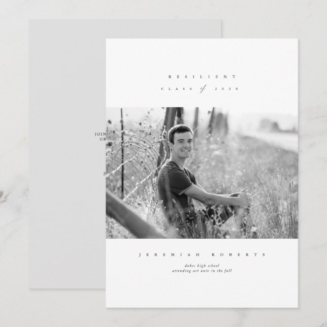 Convites Classe Resiliente de Graduação da Série 2020 (Frente/Verso)