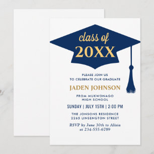 Convites Classe Simples Moderna de Festa de formatura 2022