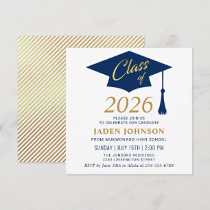 Convites Classe Simples Moderna de Festa de formatura 2025