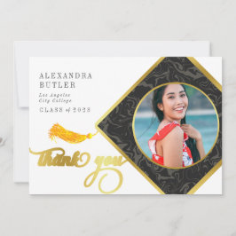 Convites Classe Tassel de Script de Graduação 2023 Obrigado