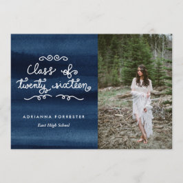Convites Classe Watercolor De Foto Do Formando Script 2016