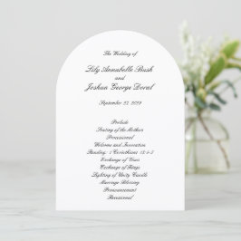 Convites Classic Black and White Timeless Wedding Program