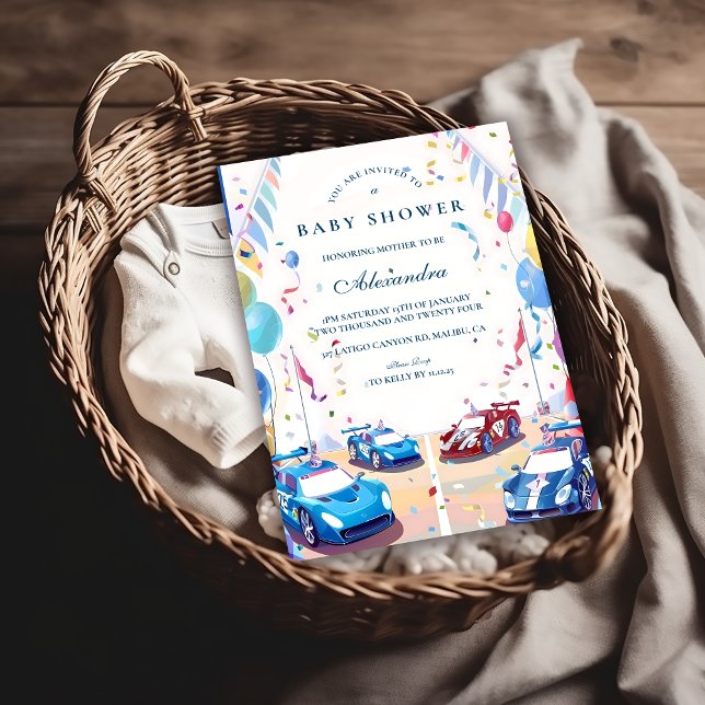 Convites Classic Car Baby Celebration (Criador carregado)