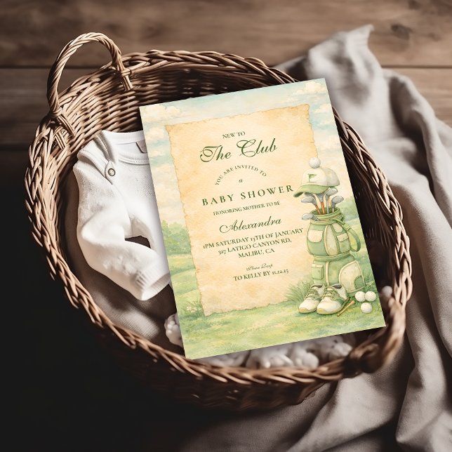 Convites Classic Country Club Baby Shower (Criador carregado)