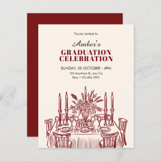 Convites Classic Dining table graduation