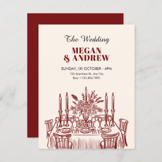 Convites Classic Dining table Wedding