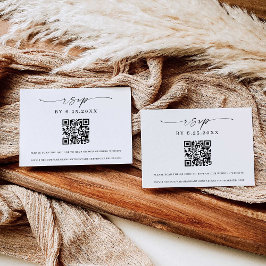 Convites Classic Elegance Modern Wedding RSVP QR code
