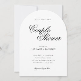 Convites Classic Elegant Script Couple Shower Invitation