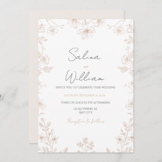 Convites Classic Elegant Wedding Invitation | Timeless