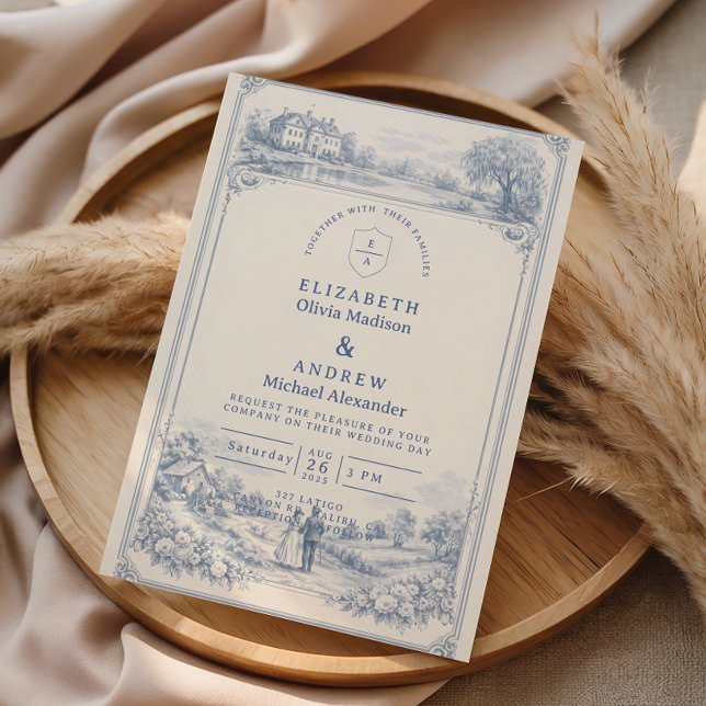 Convites Classic European Garden Wedding (Criador carregado)