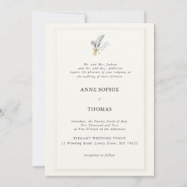 Convites Classic Formal Frame Primavera Lily do Casamento d