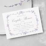 Convites Classic French Lavender Floral Couples Shower<br><div class="desc">Elegant French victorian lavender floral couples shower invitation with custom text on the back.
For more advanced customization of this design,  please click the DESIGN TOOL BUTTON above!</div>