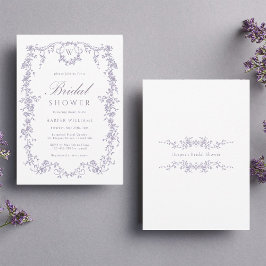 Convites Classic French Victorian Lavender Bridal Shower