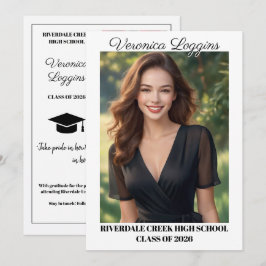 Convites Classic Graduation Announcement Photo Cards