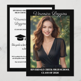 Convites Classic Graduation Announcement Photo Cards