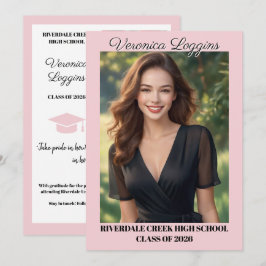 Convites Classic Graduation Announcement Photo Cards