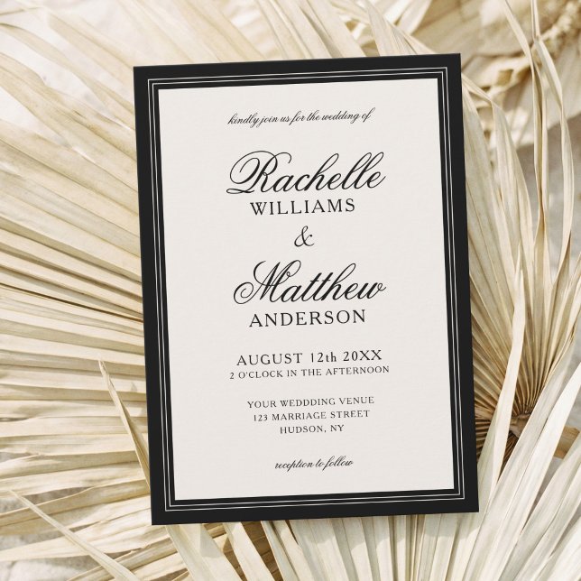Convites Classic Ivory Old Money Wedding (Criador carregado)