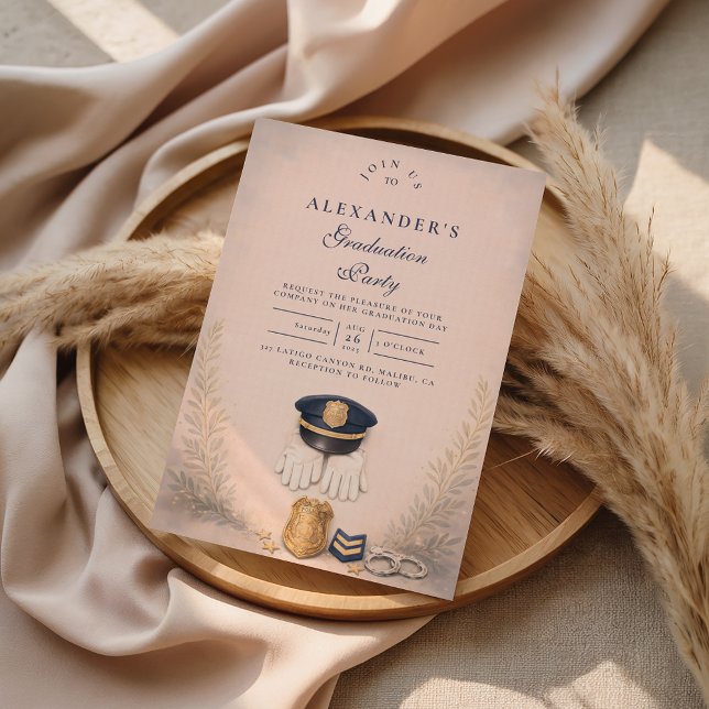 Convites Classic Law Enforcement Graduation Ceremony (Criador carregado)