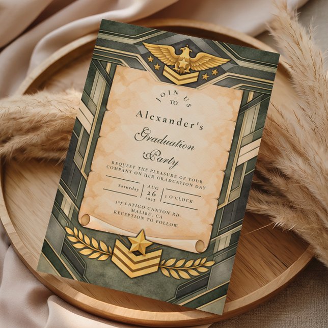 Convites Classic Military Graduation Ceremony (Criador carregado)