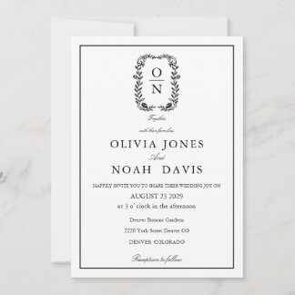 Convites classic minimalist elegant qr  wedding Invitation