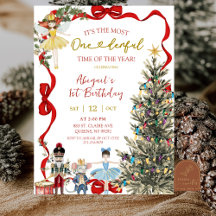 Classic Nutcracker Red Bow Coquette Birthday