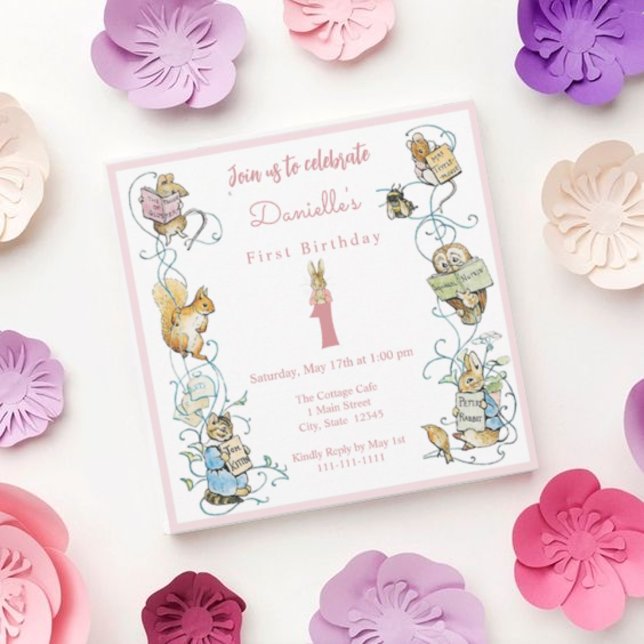 Convites Classic Peter the Rabbit Beatrix Potter Birthday (Criador carregado)