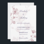 Convites Classic Romantic Dusty Rose Floral Wedding<br><div class="desc">Invite your guests to celebrate your special day with this exquisitely elegant wedding invitation. Featuring delicate, dusty rose florals gently framing a clean, minimalist background, this design perfectly balances classic romance with sophisticated simplicity. The harmonious blend of beautiful calligraphy script and traditional serif typography adds a touch of high-end luxury...</div>