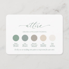 Convites Classic Sage Green Wedding Attire Card